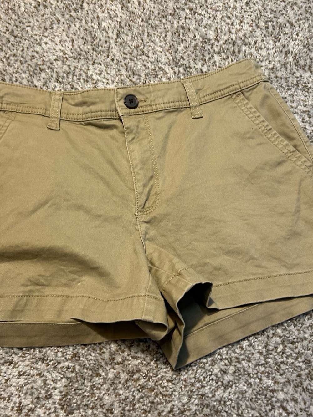 a new day Women's Flat Front Khaki Tan Shorts